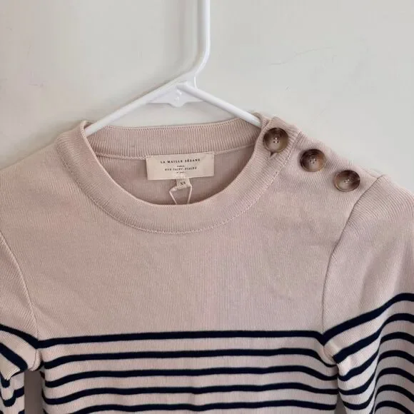 Sezane Matthis Jumper Sweater Preppy Nautical NWT XS - Picture 2 of 5